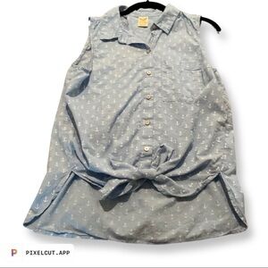 Faded Glory M Sleeveless button up top